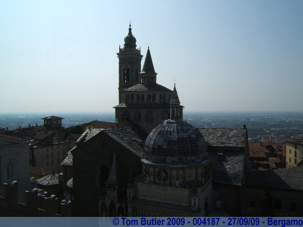 Photo ID: 004187, The domes of the Basilica from the bell tower, Bergamo, Italy