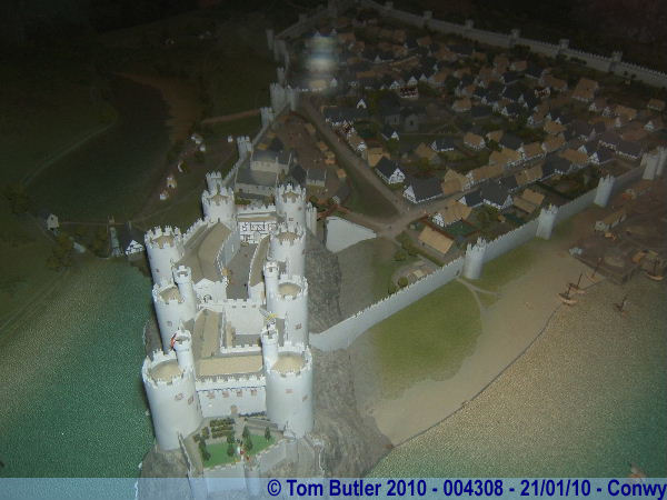 Photo ID: 004308, A model of the 14th century castle and town, Conwy, Wales