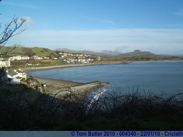 Photo ID: 004340, Looking down onto the bay and the mountains from Cricieth Castle, Cricieth, Wales