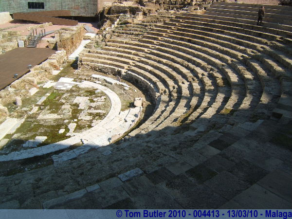 Photo ID: 004413, Looking across the seating of the Roman Theatre, Malaga, Spain