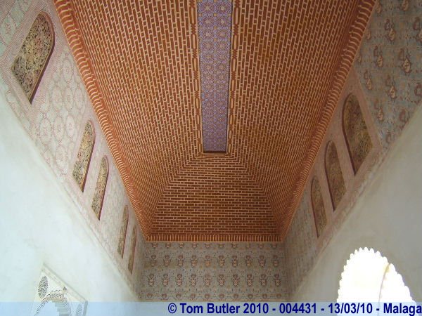 Photo ID: 004431, The ceiling of one of the rooms in the Alcazaba, Malaga, Spain