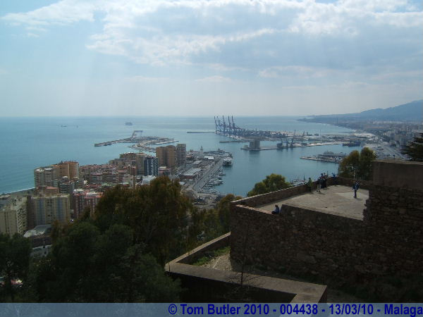 Photo ID: 004438, Malaga Harbour seen from the walls of the Gibralfaro, Malaga, Spain