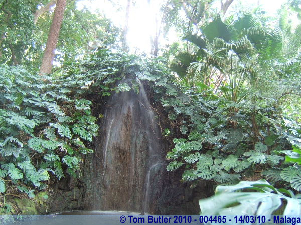 Photo ID: 004465, A small waterfall inside the gardens, Malaga, Spain