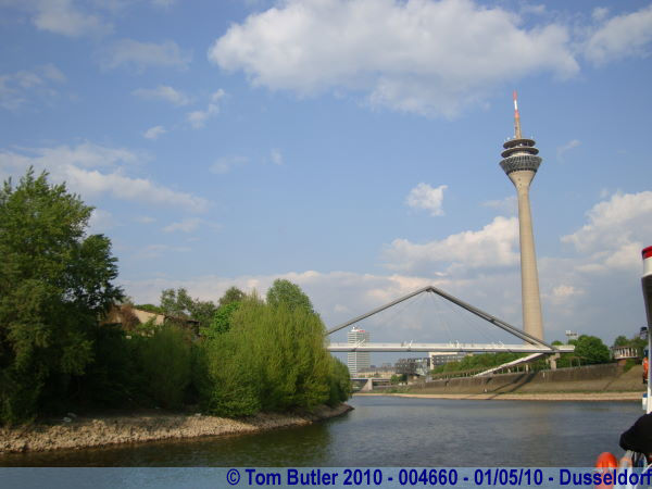 Photo ID: 004660, Looking at the Rhienturm from the Media Harbour, Dusseldorf, Germany