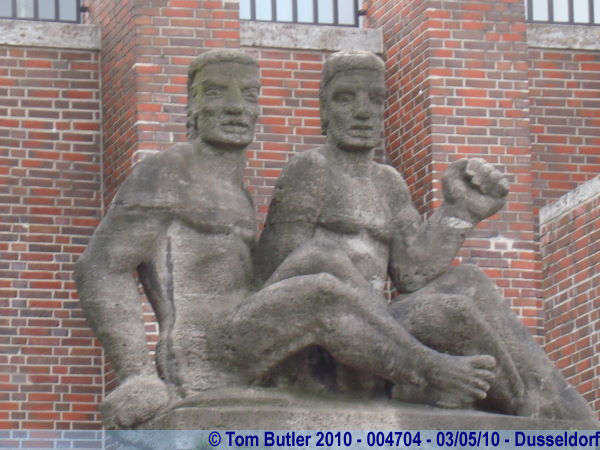 Photo ID: 004704, Sculptures outside the Tonhalle, Dusseldorf, Germany