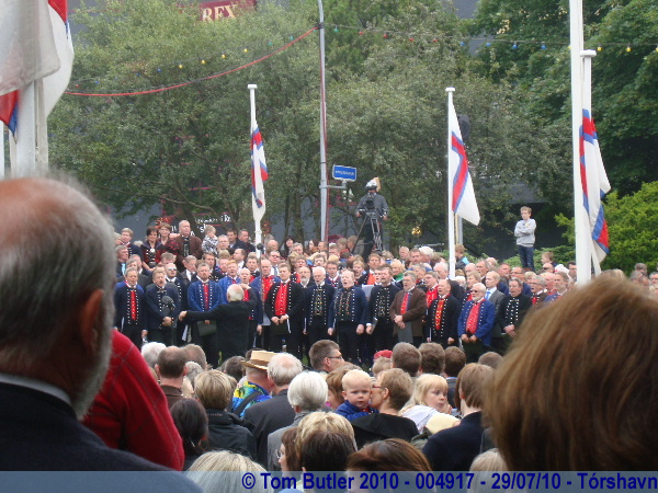 Photo ID: 004917, A choir celebrate the opening or Parliament on National day, Trshavn, Faroe Islands