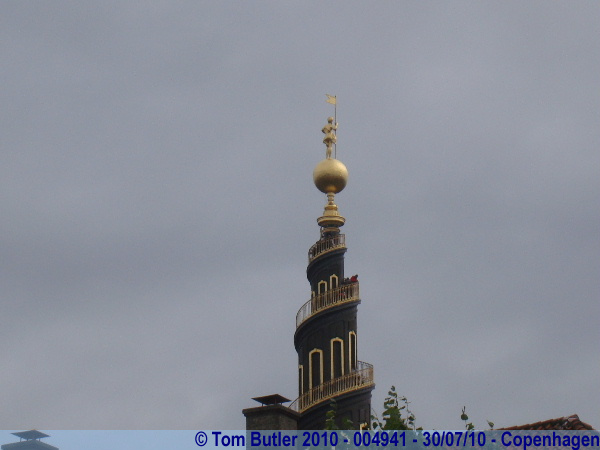 Photo ID: 004941, The spire of Vor Frelsers Kirke, Copenhagen, Denmark