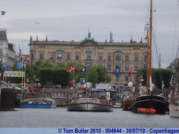 Photo ID: 004944, Avoiding a head on collision with another Canal boat on the Nyhavn, Copenhagen, Denmark