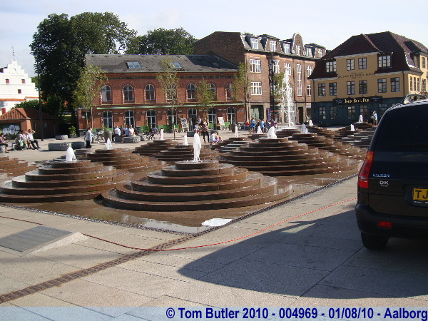 Photo ID: 004969, Fountains in the centre, Aalborg, Denmark