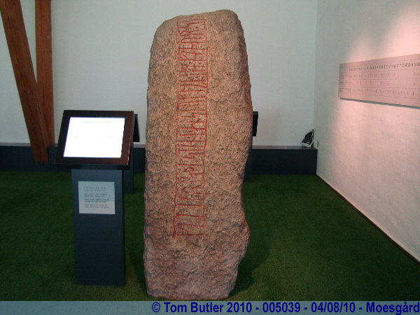 Photo ID: 005039, A rune stone in the museum, Moesgrd, Denmark