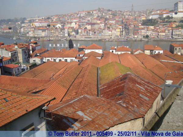 Photo ID: 005499, The roofs of the Port wine cellars, Vila Nova de Gaia, Portugal