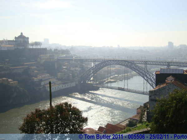 Photo ID: 005506, Looking down onto the Ponte de Dom Luis I, Ribeira and Gaia, Porto, Portugal