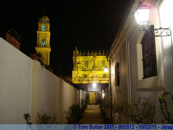 Photo ID: 005572, Looking towards the side of the Cathedral, Jerez, Spain