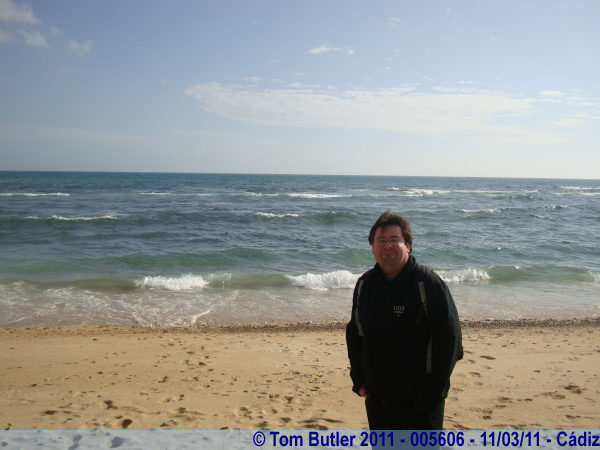 Photo ID: 005606, On the beach by the causeway, Cdiz, Spain
