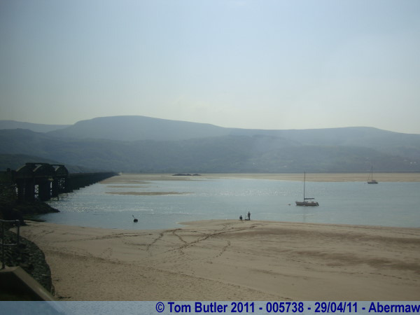 Photo ID: 005738, Looking back across the Mawddach and the Barmouth Bridge, Abermaw, Wales