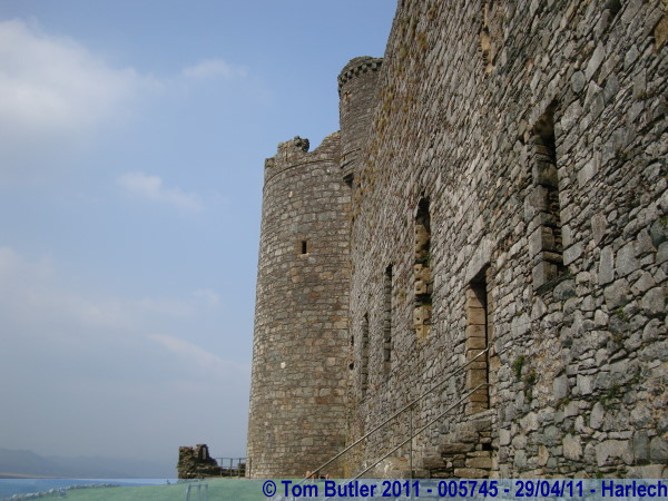 Photo ID: 005745, The seawards side of Harlech castle, Harlech, Wales