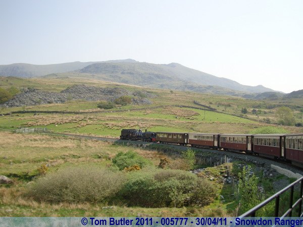 Photo ID: 005777, The train makes it's way through Snowdonia, Snowdon Ranger, Wales