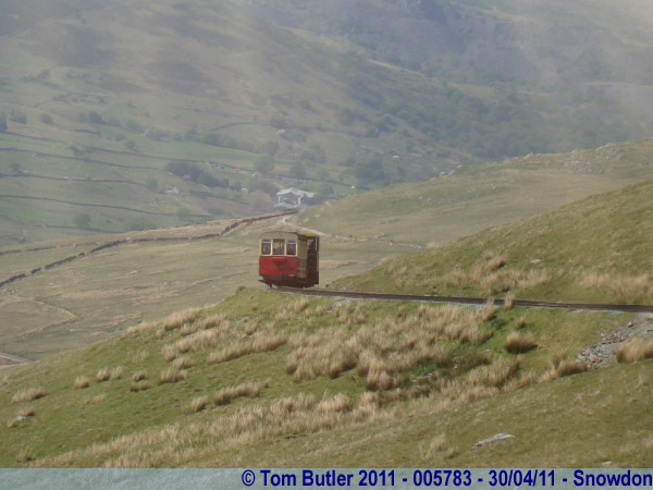 Photo ID: 005783, The next train makes it's ascent up Snowdon, Snowdon, Wales