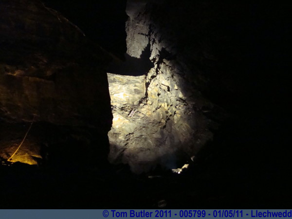 Photo ID: 005799, Down in the deep mine, Llechwedd, Wales