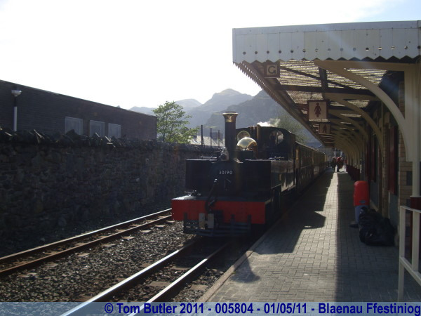 Photo ID: 005804, At long last the train finally makes it through to the end of the line, Blaenau Ffestiniog, Wales