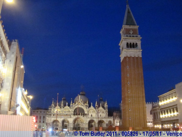 Photo ID: 005826, St Mark's square at night, Venice, Italy