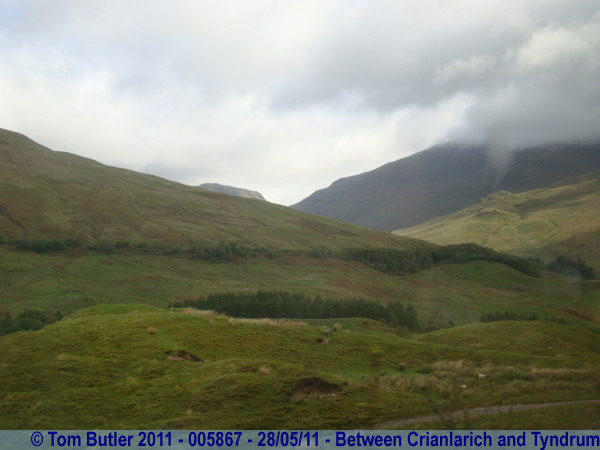 Photo ID: 005867, Looking into the hills of the southern Highlands, Between Crianlarich and Tyndrum, Scotland