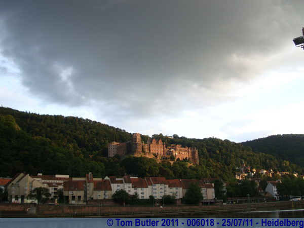 Photo ID: 006018, The castle catches the last of the evening light, Heidelberg, Germany