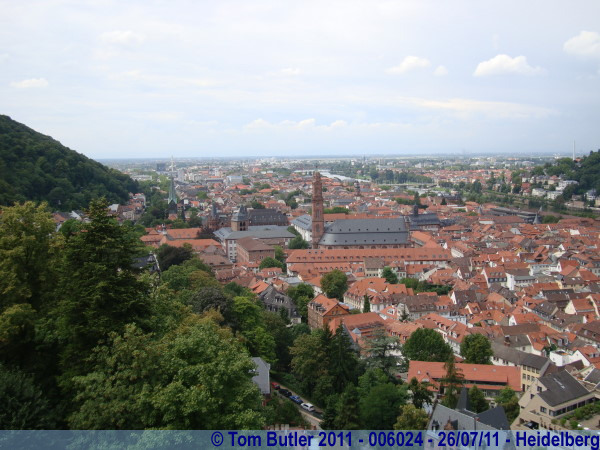 Photo ID: 006024, The town centre seen from the castle, Heidelberg, Germany