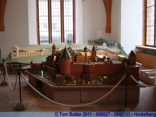 Photo ID: 006027, A model showing the palace at its full extent, Heidelberg, Germany