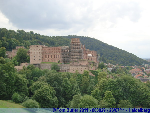 Photo ID: 006029, Looking back at the castle from the gardens, Heidelberg, Germany