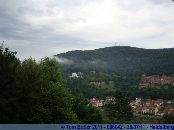 Photo ID: 006042, The clouds from the last heavy down pour still around the Knigstuhl, Heidelberg, Germany