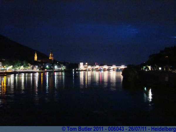 Photo ID: 006043, The Neckar at night, Heidelberg, Germany