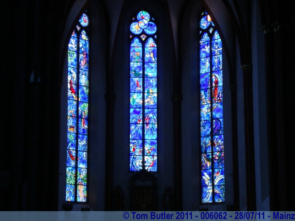 Photo ID: 006062, Inside St Stephen's church and it's Blue Chagall windows, Mainz, Germany