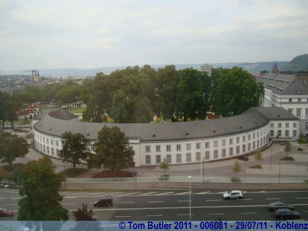 Photo ID: 006081, Looking into the grounds of the Electors palace from the hotel, Koblenz, Germany