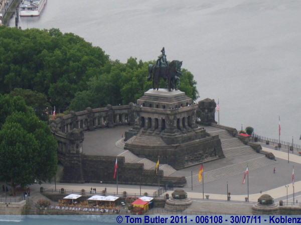 Photo ID: 006108, The Kaiser-Wilhelm-Denkmal from the fortress, Koblenz, Germany