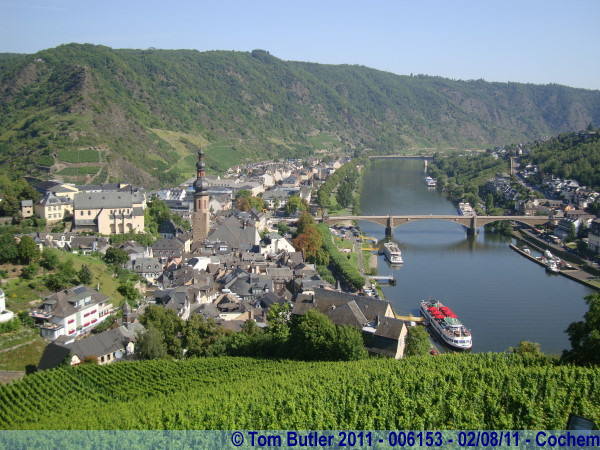 Photo ID: 006153, Looking down on the town from the castle, Cochem, Germany