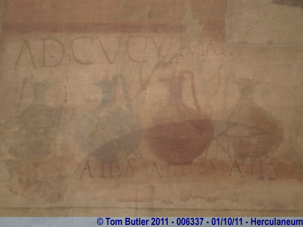 Photo ID: 006337, Adverts still on the walls, Herculaneum, Italy