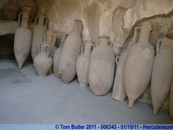 Photo ID: 006343, An amphora store, Herculaneum, Italy