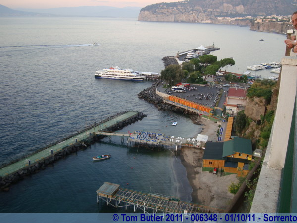 Photo ID: 006348, Looking down onto the harbour from Villa Comunale Park, Sorrento, Italy