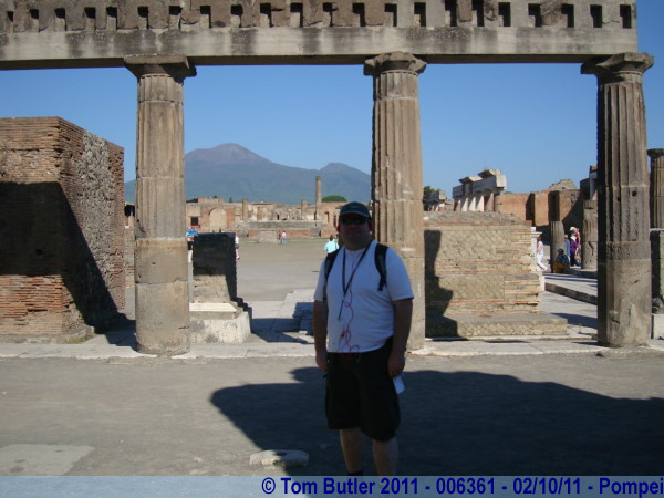 Photo ID: 006361, Standing in front of the Forum, Pompei, Italy