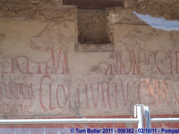 Photo ID: 006382, Political posters on the buildings, Pompei, Italy