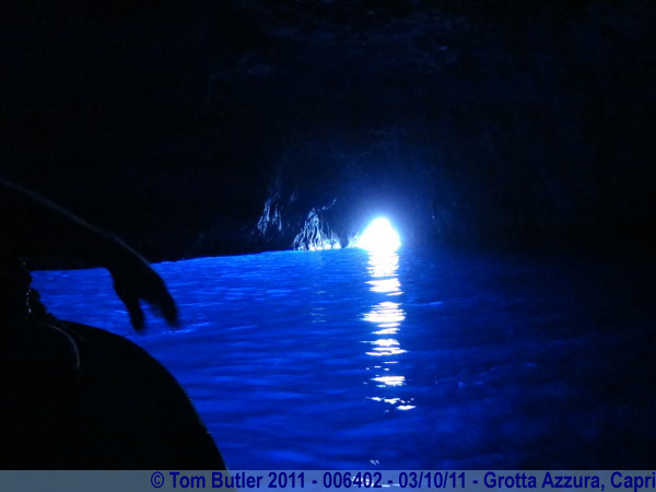 Photo ID: 006402, Looking back to the Grotto entrance, Grotta Azzura, Capri, Italy