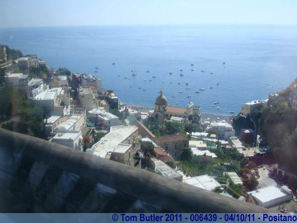 Photo ID: 006439, Looking down into Positano Harbour, Positano, Italy