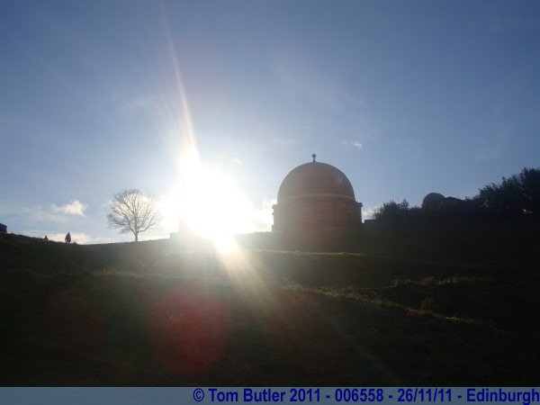 Photo ID: 006558, The sun rises over the observatory, Edinburgh, Scotland