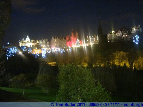 Photo ID: 006588, The Mound at night, Edinburgh, Scotland