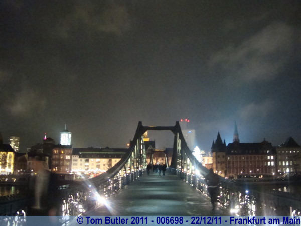 Photo ID: 006698, Looking along the Iron Bridge, Frankfurt am Main, Germany