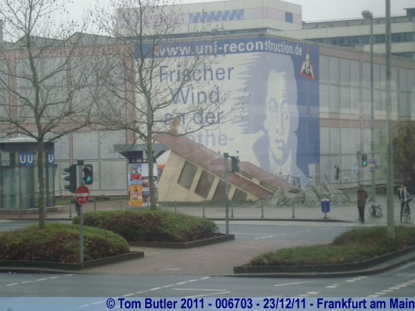 Photo ID: 006703, An old U-Bahn makes a bid for freedom, Frankfurt am Main, Germany