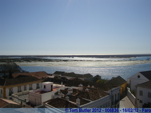 Photo ID: 006836, Looking out over the Ria Formosa from the top of the Cathedral, Faro, Portugal
