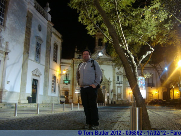 Photo ID: 006862, Standing in the Jardim Manuel Bivar at night, Faro, Portugal