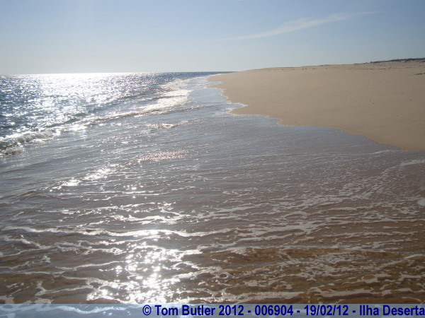 Photo ID: 006904, The sea laps at the beach, Ilha Deserta, Portugal